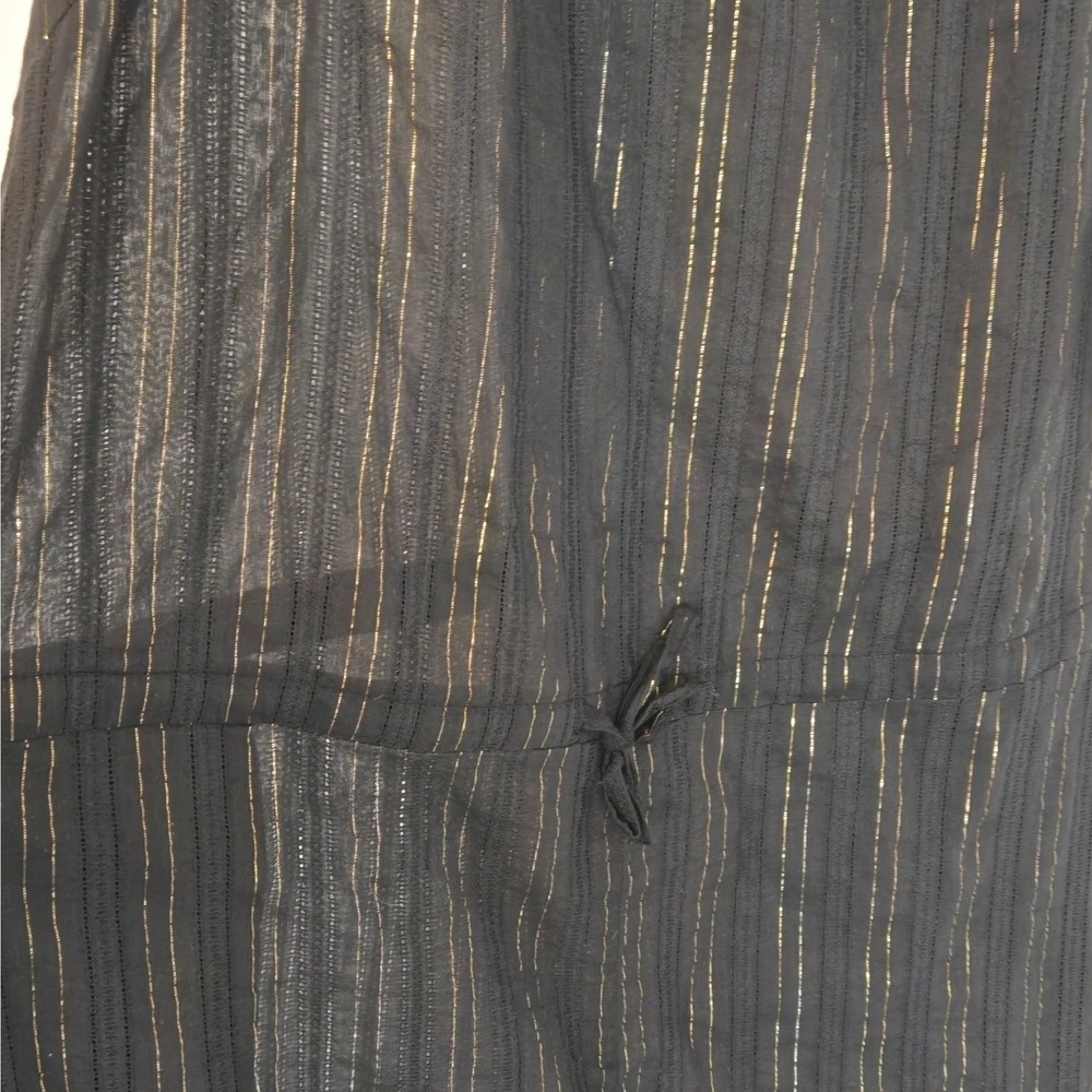La Blanca Black Gold Stripe Halter Wide Leg Resort Jumpsuit Cover Up NWT - Picture 7 of 13